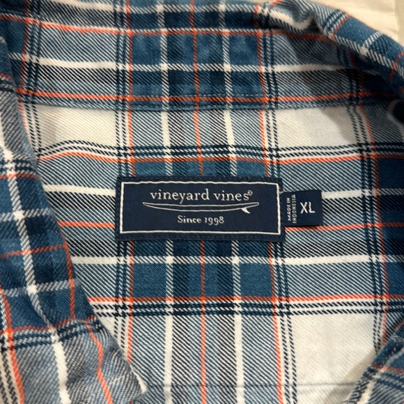 Vineyard Vines Cotton Twill Plaid Shirt Size XL - Picture 3 of 5